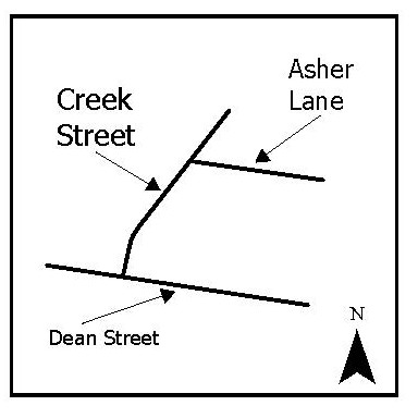 Asher Lane Map of location of proposed new road name